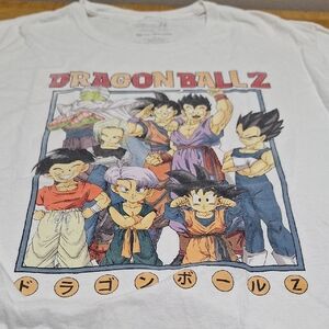 Dragon Ballz Graphic T-Shirt Large White Anime 100%‎ Cotton Used Condition
